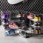 Boîtes à chaussures acryliques empilables d'espace libre magnétique de fermeture pour des espadrilles