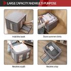 Couvercles de 1.4KG Grey Fabric Storage Boxes With, poubelle de stockage inodore de cube en tissu de Sonsill