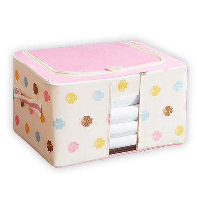 Boîtes de rangement couvertes de tissu inodores, poubelles de stockage antipoussière de vêtements ISO9001