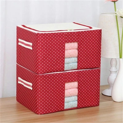 Boîtes de rangement couvertes de tissu inodores, poubelles de stockage antipoussière de vêtements ISO9001