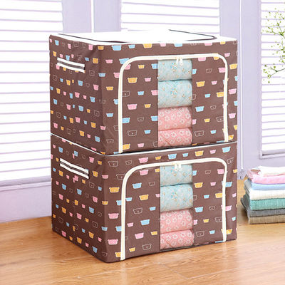 Boîtes de rangement couvertes de tissu inodores, poubelles de stockage antipoussière de vêtements ISO9001