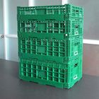 Caisses en plastique pliantes vertes de fruit portatives pour des achats à domicile