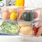 Stockage clair en plastique empilable de Set Kitchen Food d'organisateur de réfrigérateur de 4 PCs