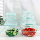 Couverture en plastique grand de nourriture en verre hermétique de récipients d'entreposage